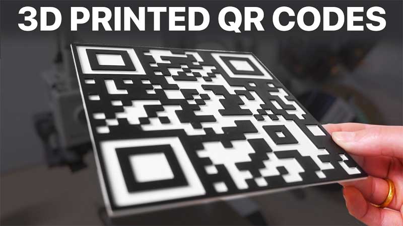 3D Printed QR Codes